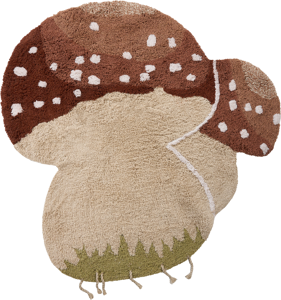 Beliani Kids Rug Toadstool Light Beige