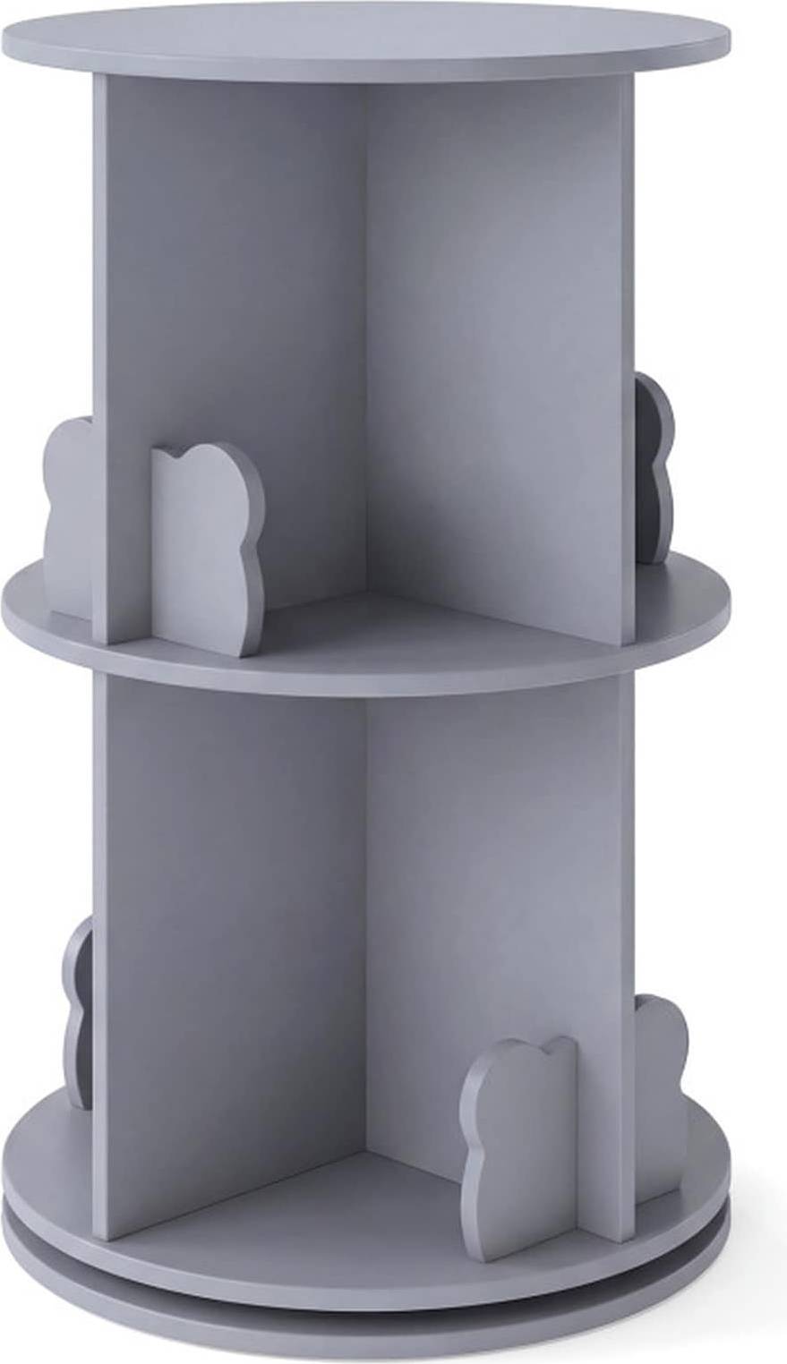 2-Tier Rotating Kids Bookshelf Storage Rack