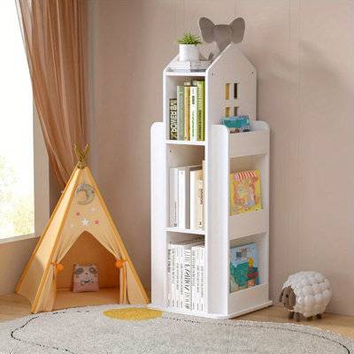 Rotating Bookshelf Castle Display Stand