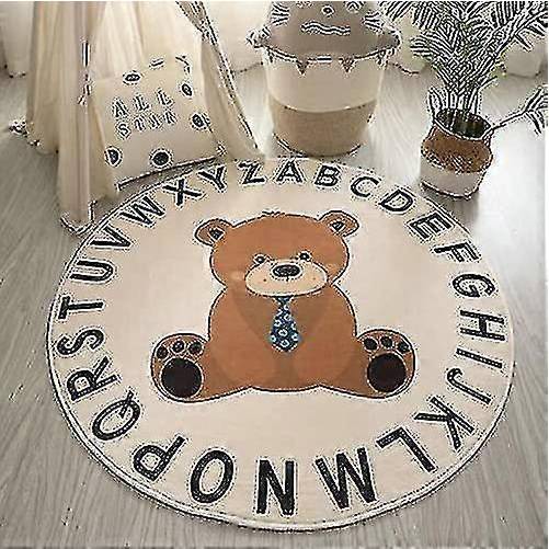 Kikidex Soft Round Bear Abc Rug