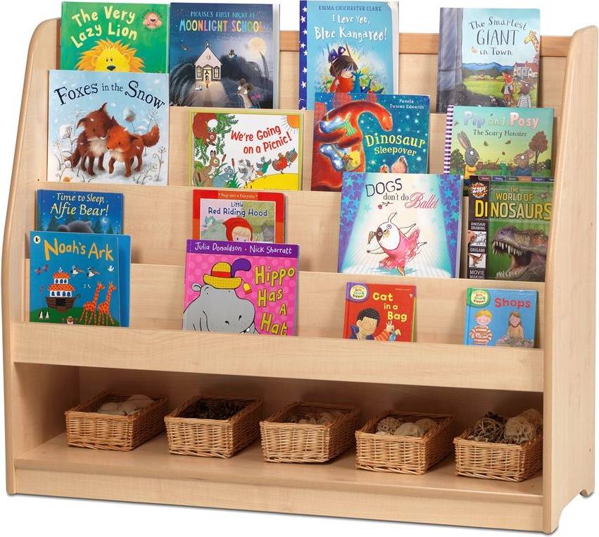 Large Book Display Unit Maple