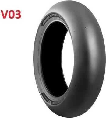 Bridgestone Battlax Racing V03 Slick Motorcycle Tyre 200 60 R17