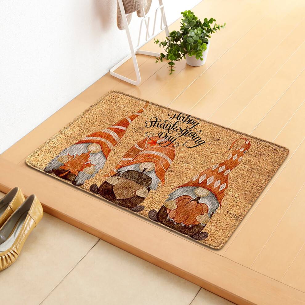Pumpkin Doormat Rustic Fall Design 16x24 Inch Orange cm