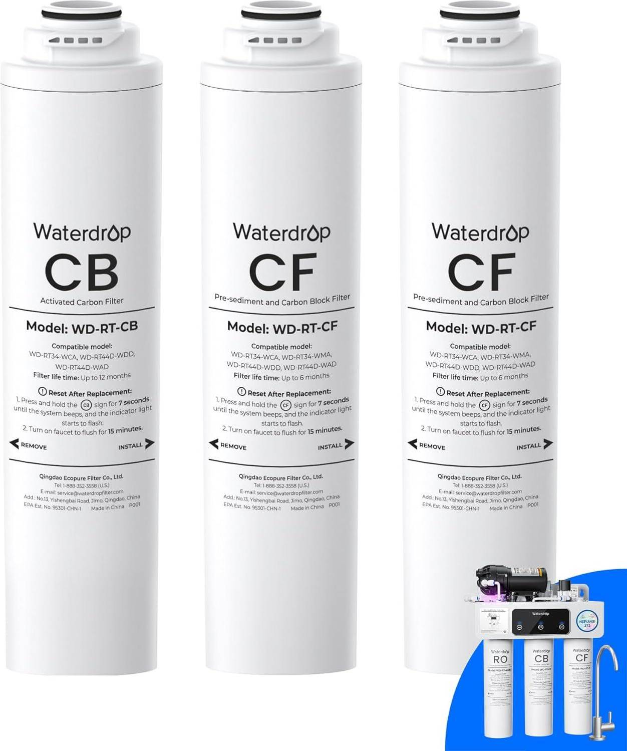 Waterdrop RT-2CFCB Ersatzfilter System
