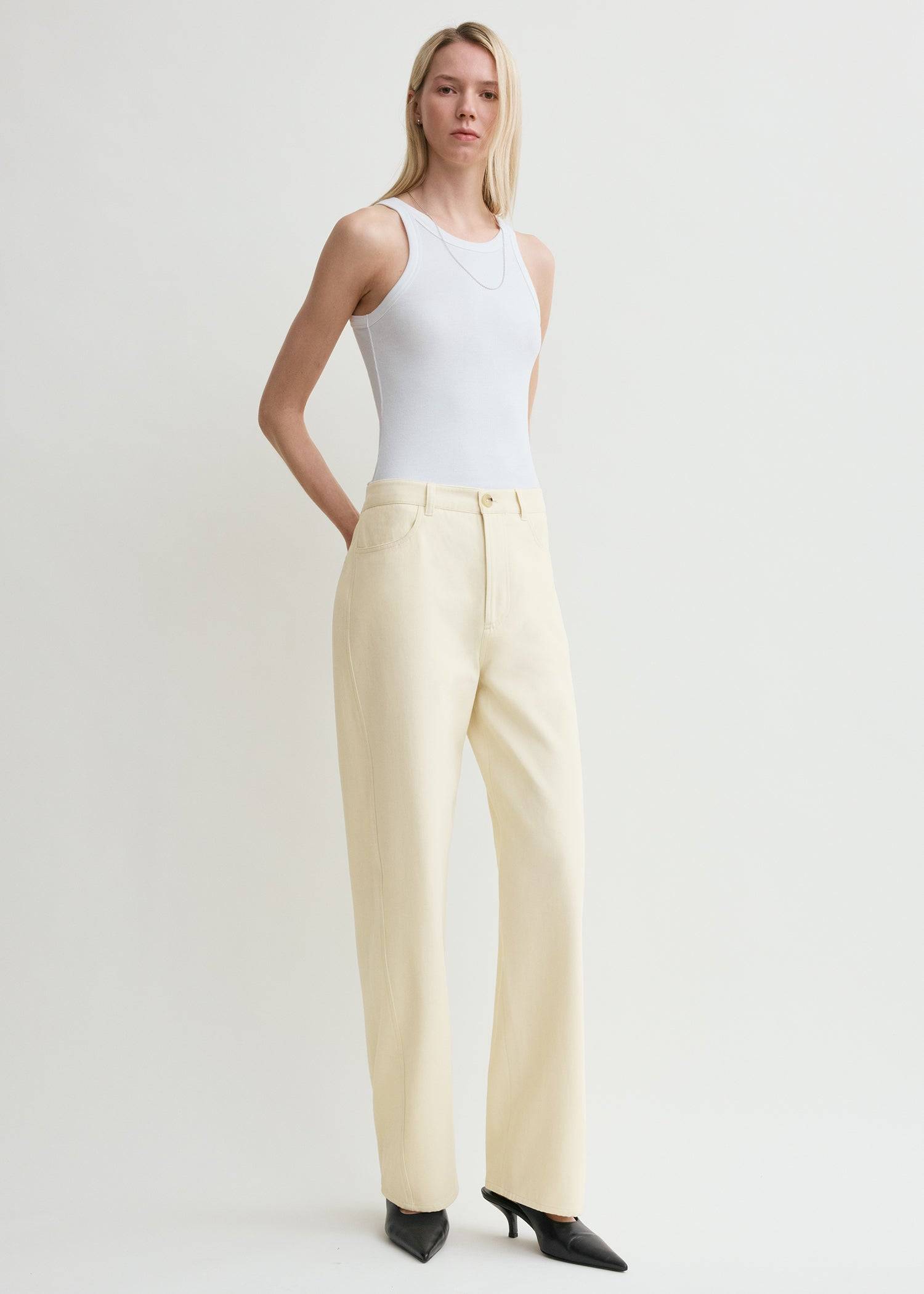 Toteme Curved Rib Tank White
