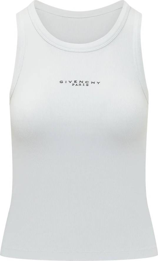 Givenchy Ribstrikket Bomulds Tanktop - Hvid