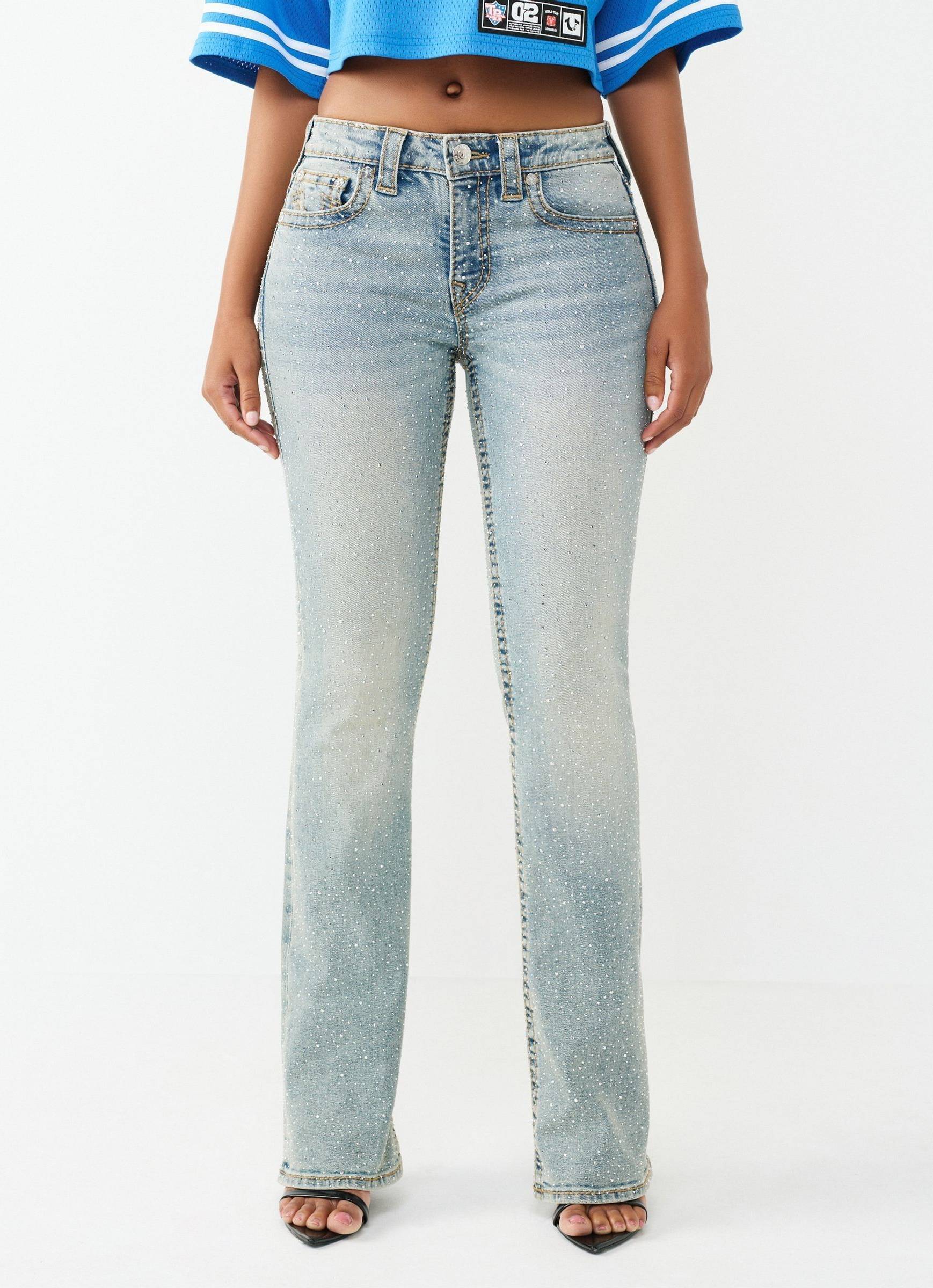 Crystal Becca Mid Rise Bootcut Jeans