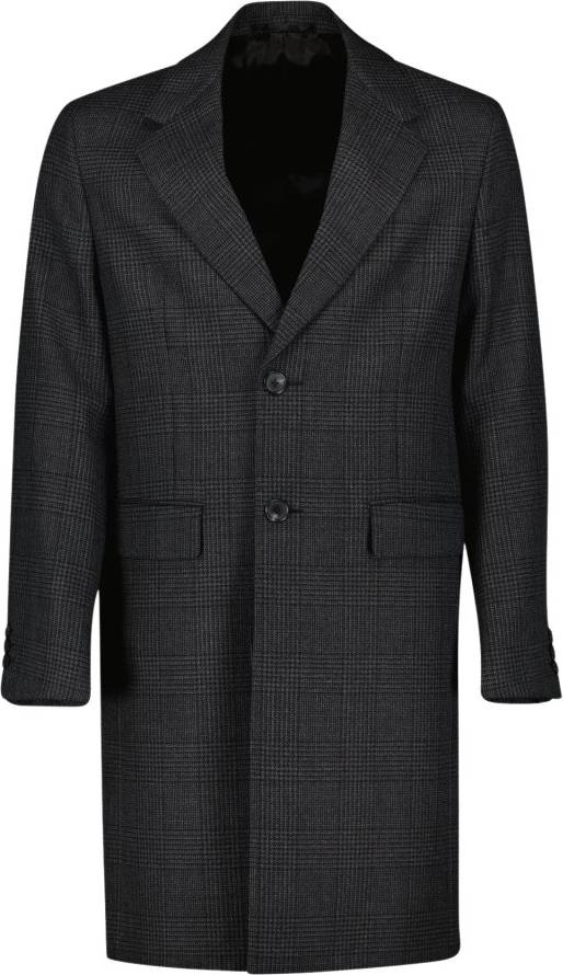 Prada Check Wool Coat Plaid Pattern Rutig Ullkappa Kappor Rockar - Herr