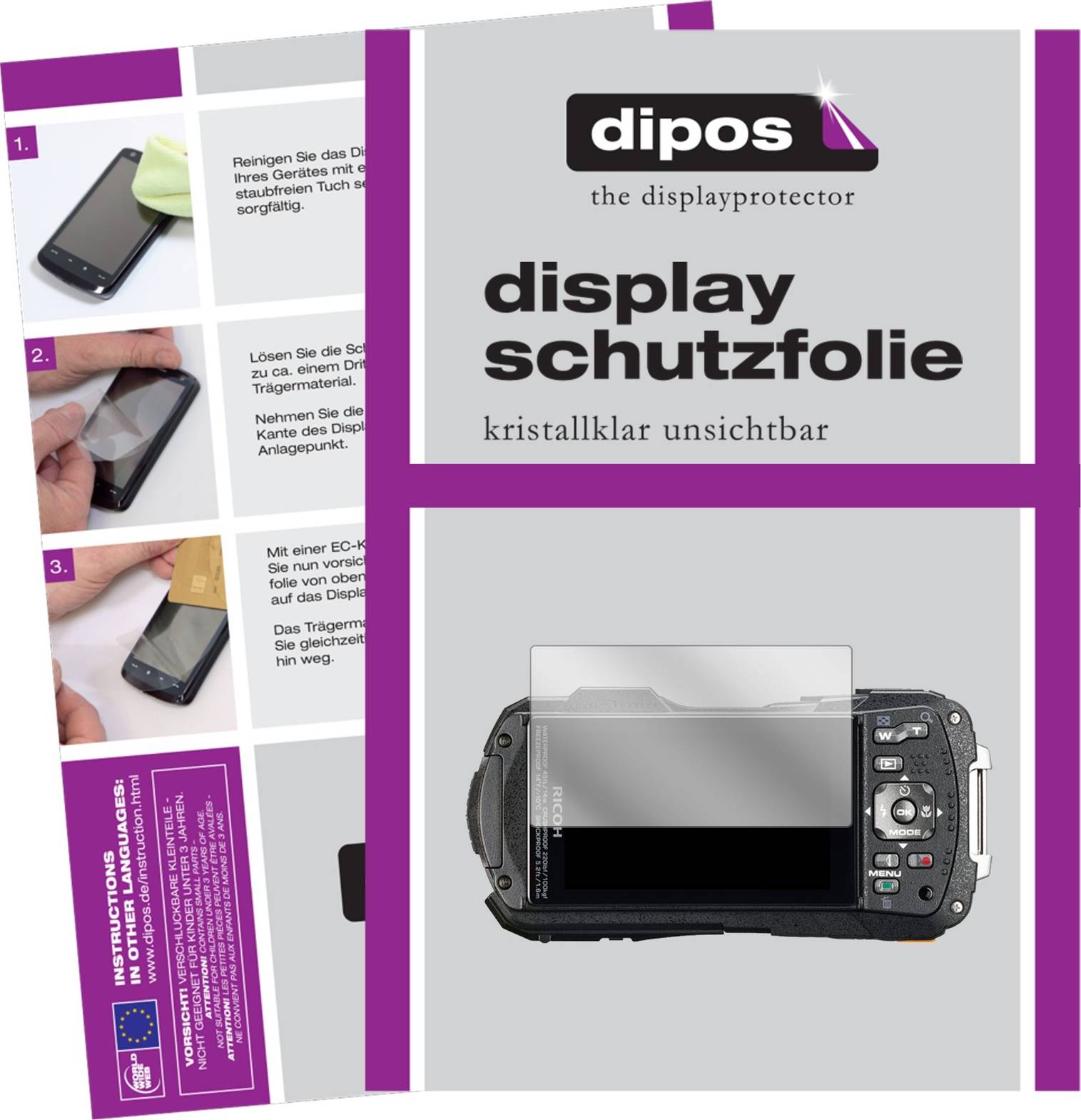 Dipos Screen Protector For Ricoh WG-70 Crystal Clear