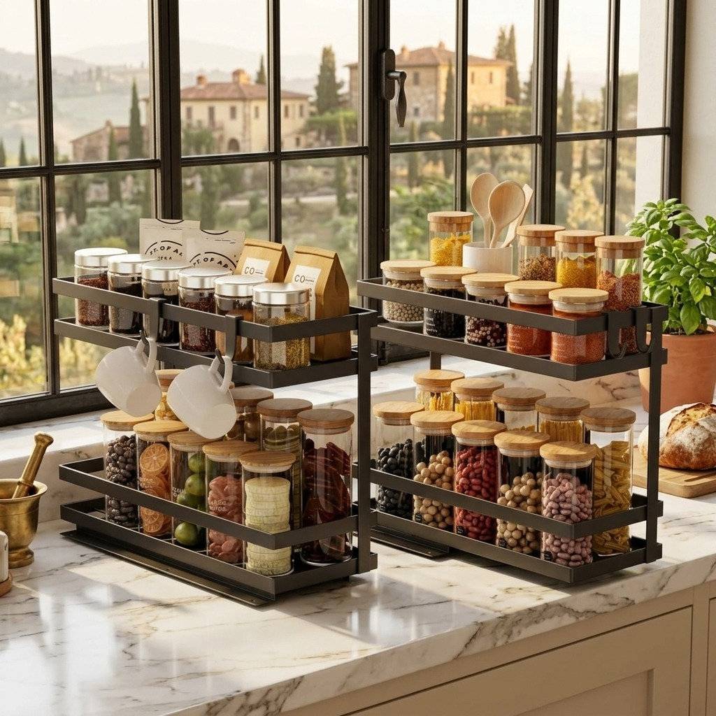 Belfry Kitchen 2-Tier Pull Out Spice Rack