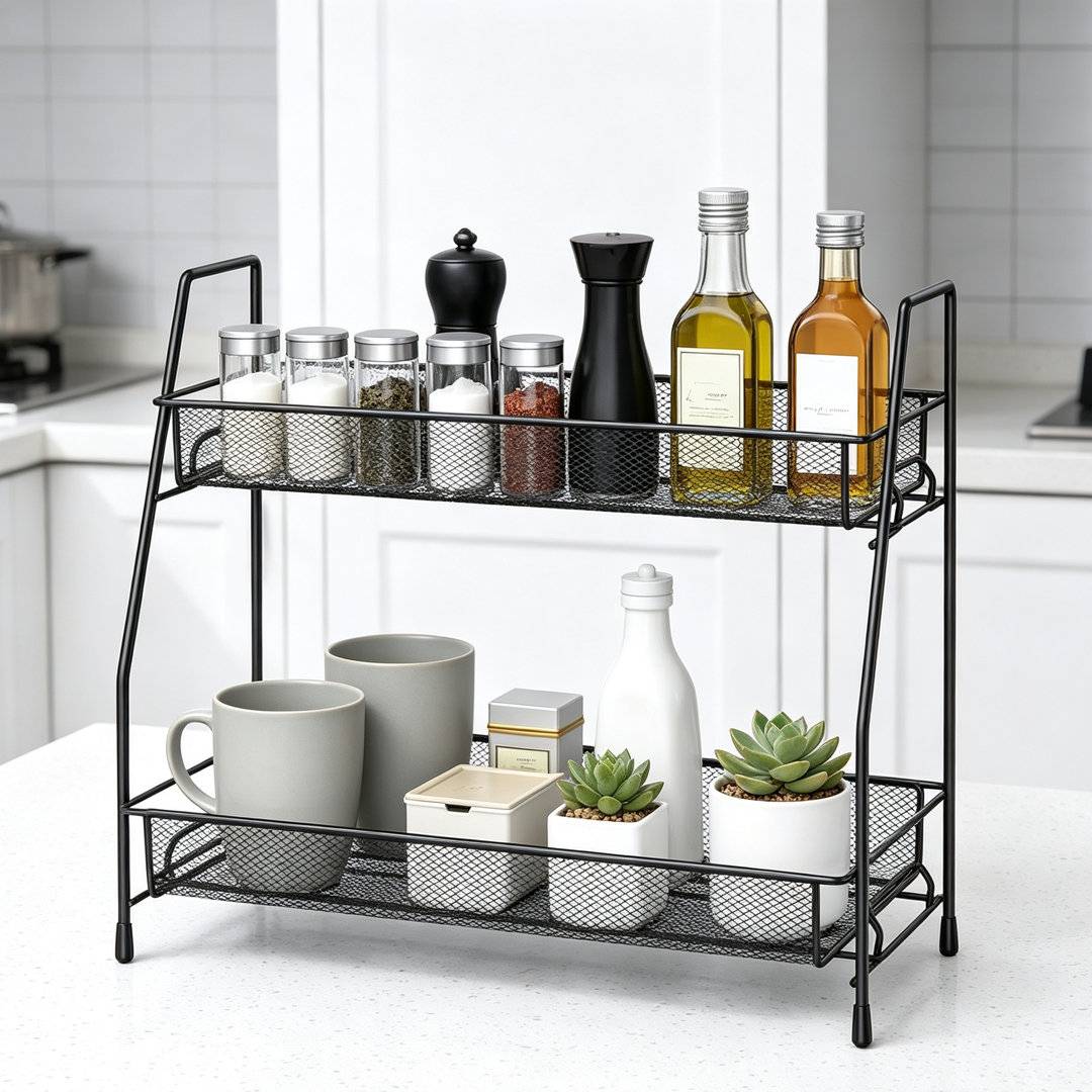 Belfry Kitchen 2-Tier Countertop Organizer Rack