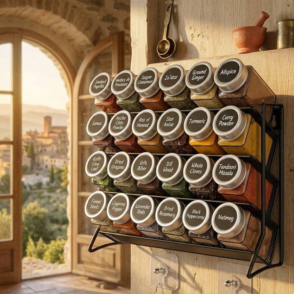 Belfry Kitchen 4-Tier Inclined Spice Rack