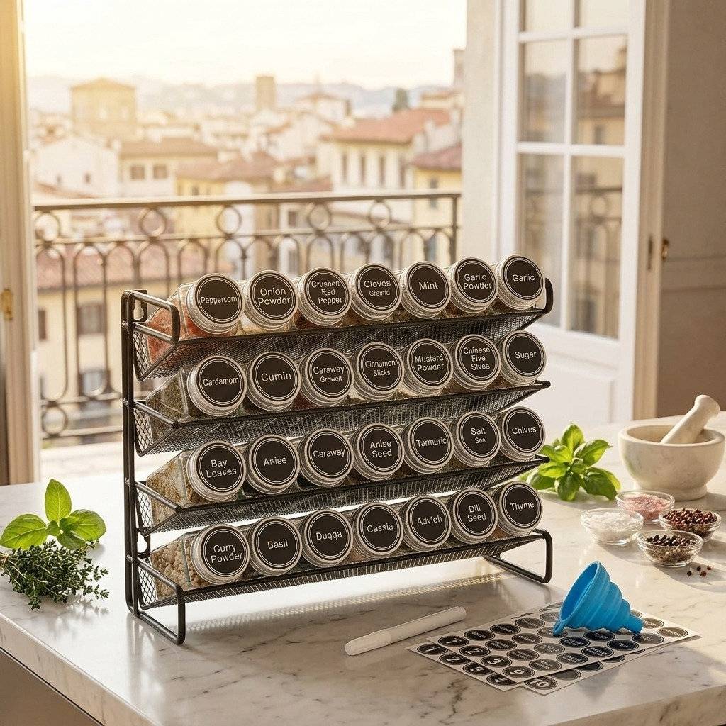 Belfry Kitchen 4-Tier Spice Rack Organizer Kit