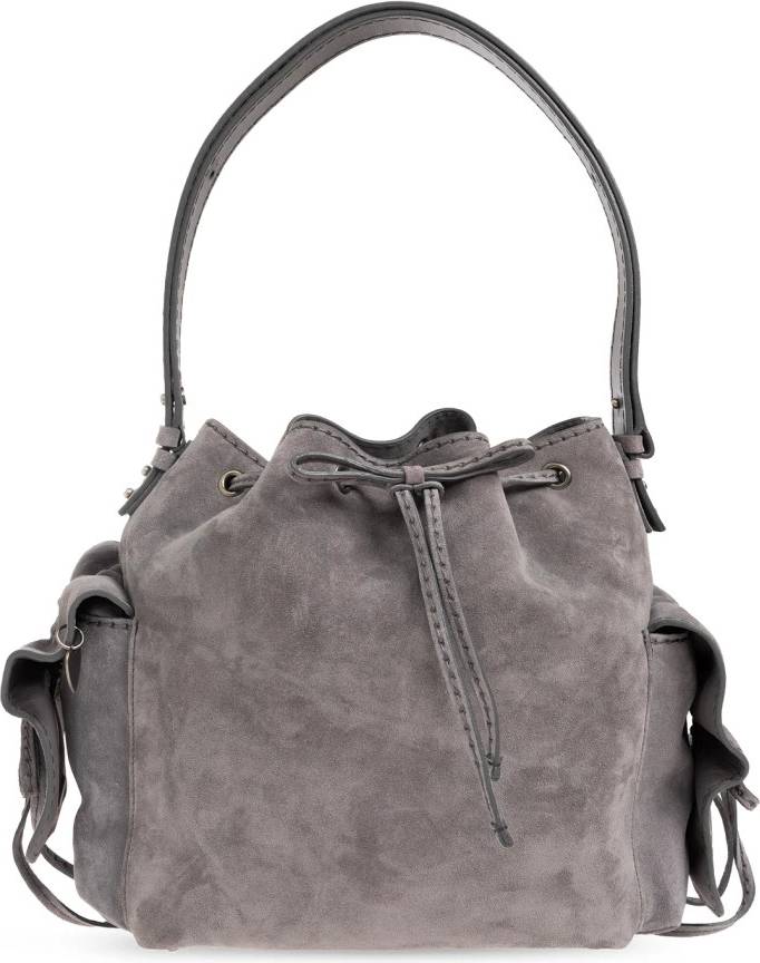 Acne Studios Multipocket Bucket Suede Tasker - Grå