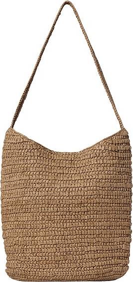The Row Raffia Shoulder Bag - Cream