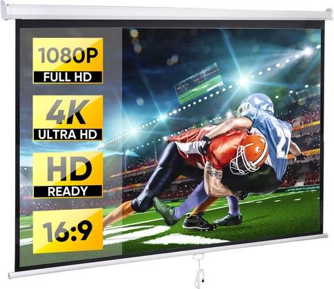 Pull down projector screen Segawe Hd Projection Screen Manual Pull Down Projector