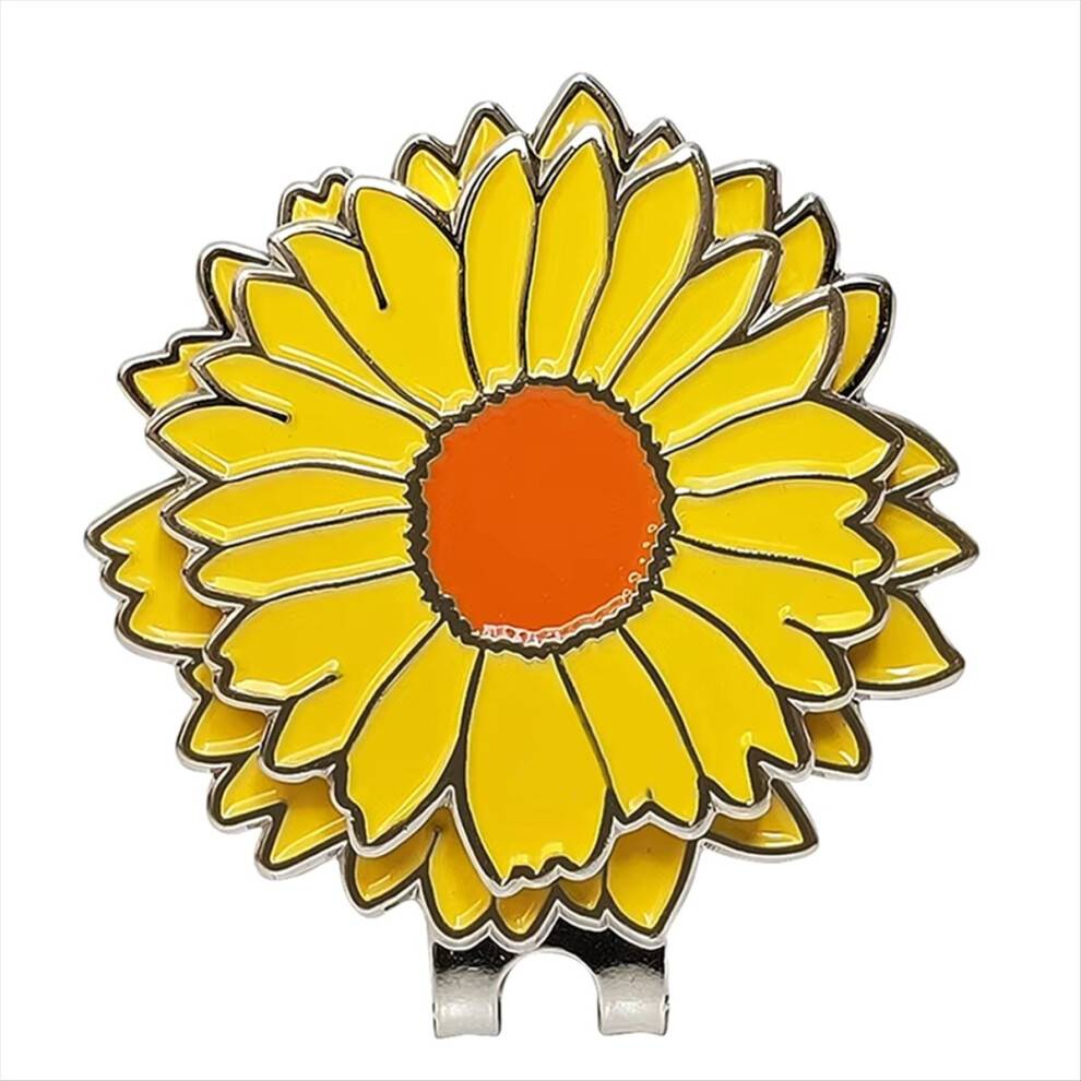 Typecat Removable Yellow Flower Pattern Golf Cap Clip