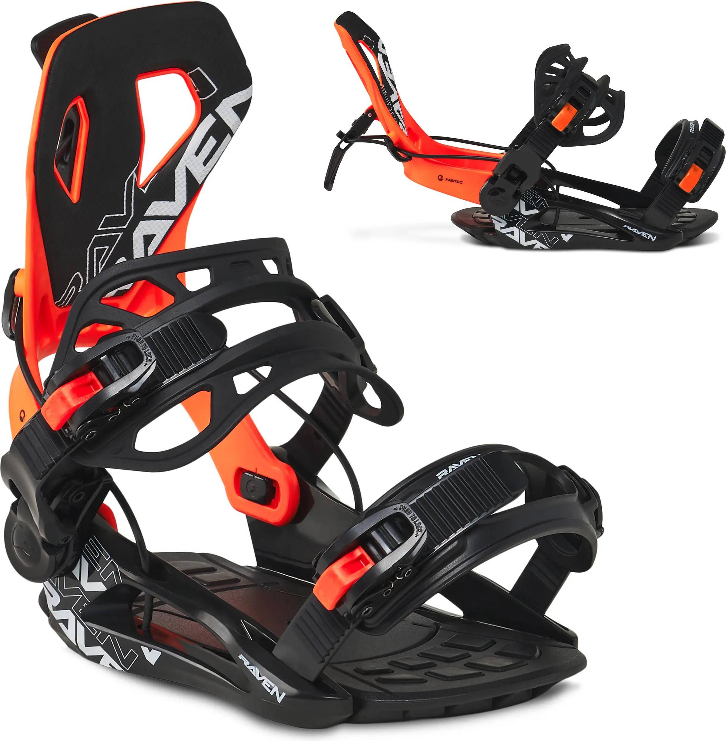 Raven Ftm450 Multientry Fastec Snowboardbindningar - Orange