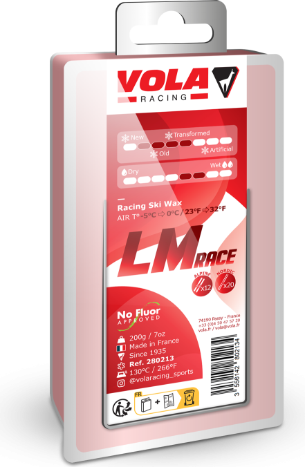 Vola Ski Racing Wax HMach Rouge