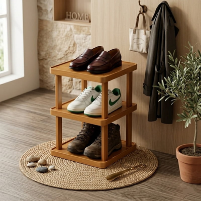 3-Tier Vertical Shoe Rack Space Shelf