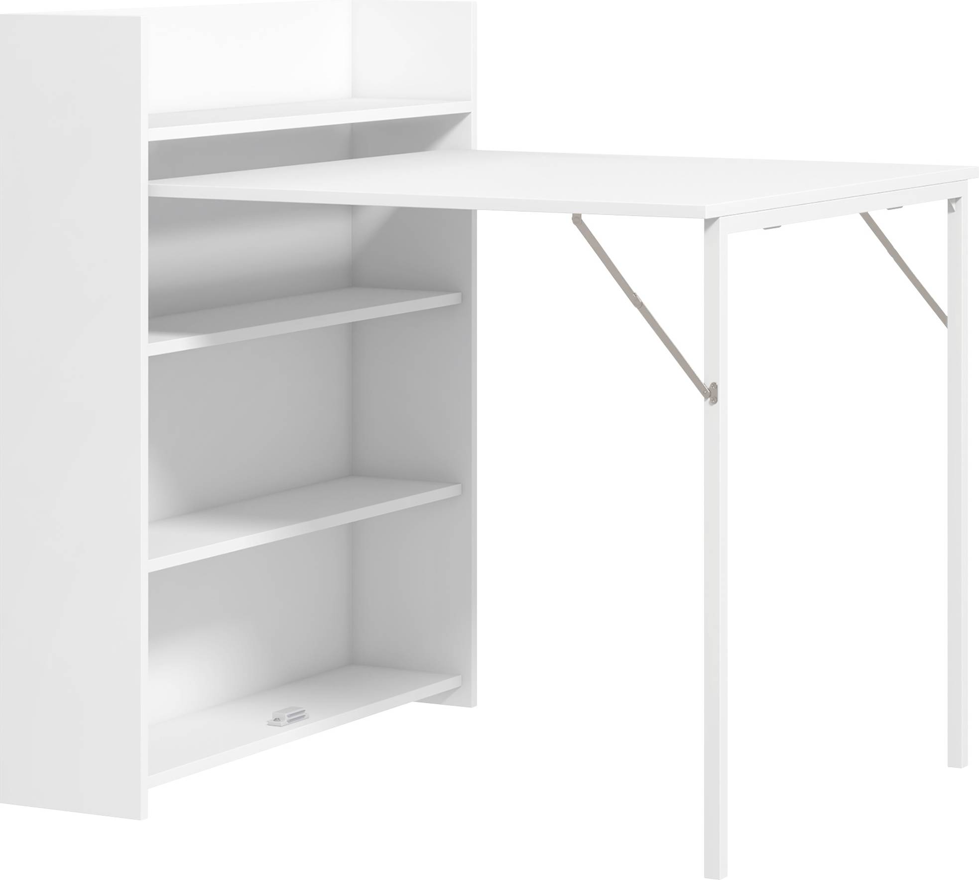 Folding table Homcom Folding Kitchen Table White Matbord