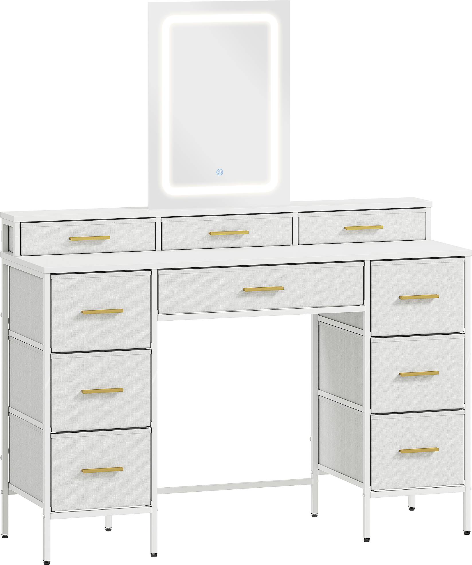 Homcom Dressing Table With Led Light And Mirror Dressing Table 40x55cm