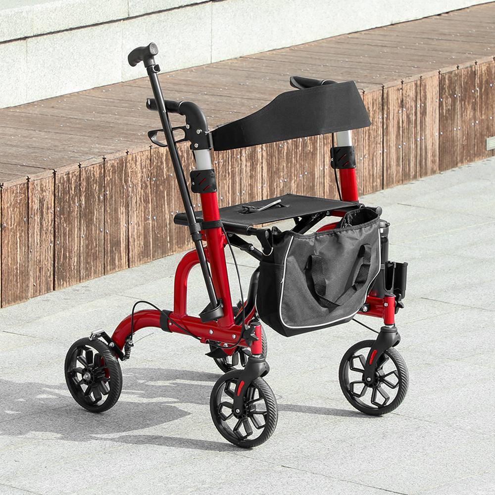 Homcom Lightweight Walking Frame With Seat Backrest