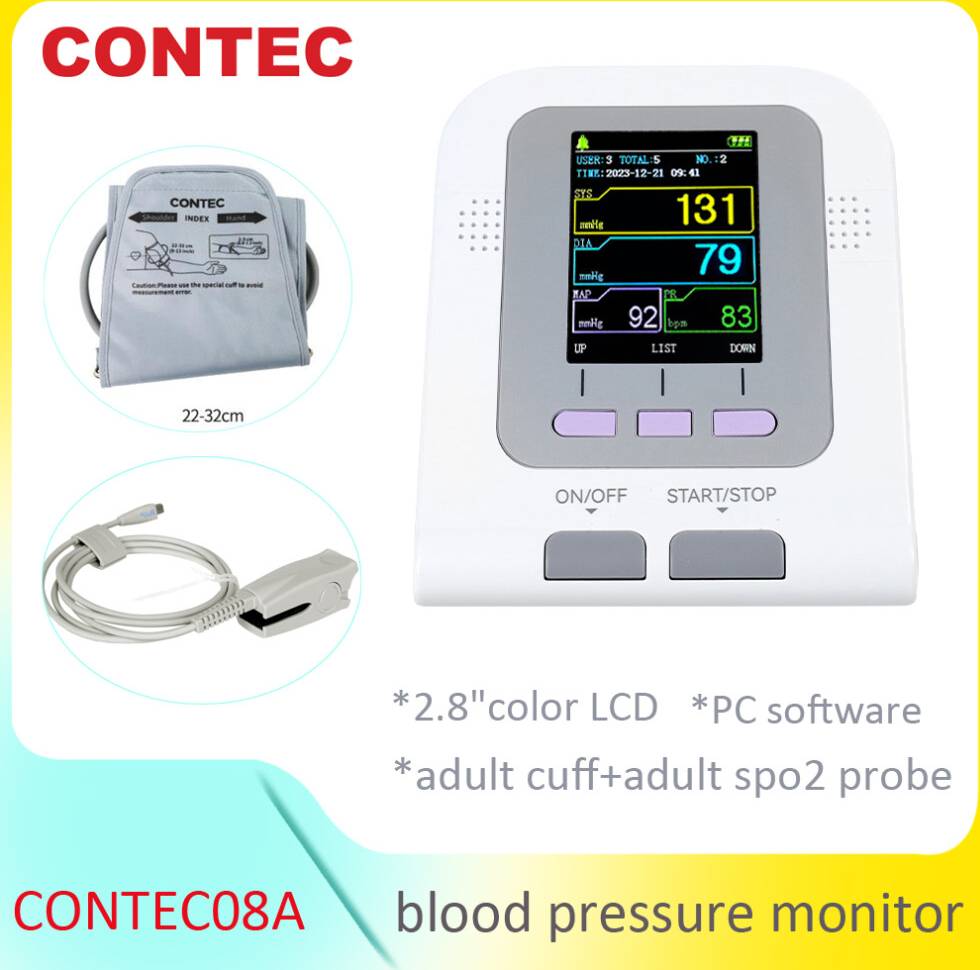 Contec Upper Arm Blood Pressure Monitor with SpO2 Sensor