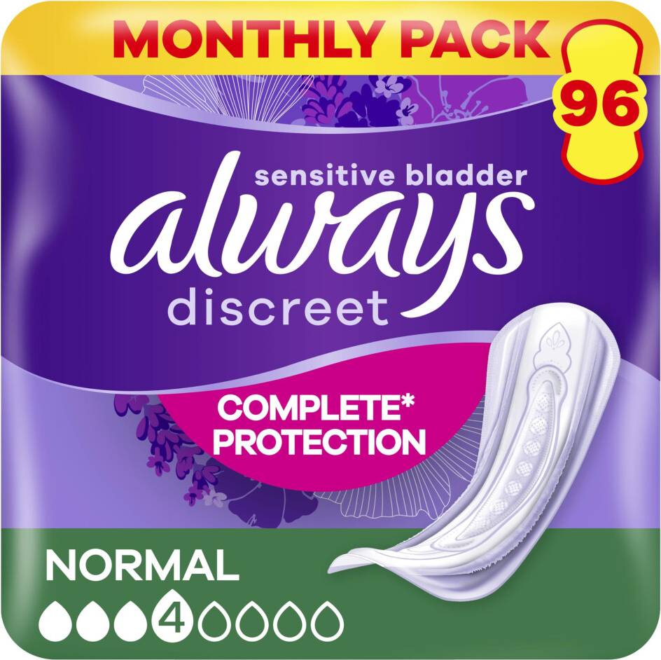 Always pads Always Incontinence Pads Normal 96 Count