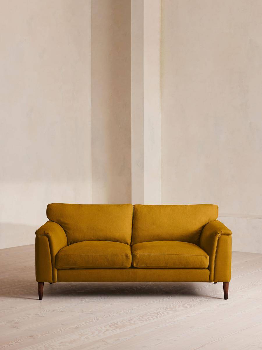 Soho Home Reya Two Sofa Linen Turmeric Sofa 2 Seater
