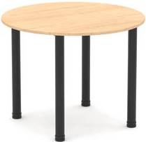Impulse 800mm Round Table Maple Top Post Leg Table