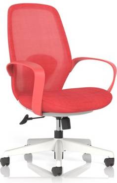 Mesh Task Operator Chair with Arms Red