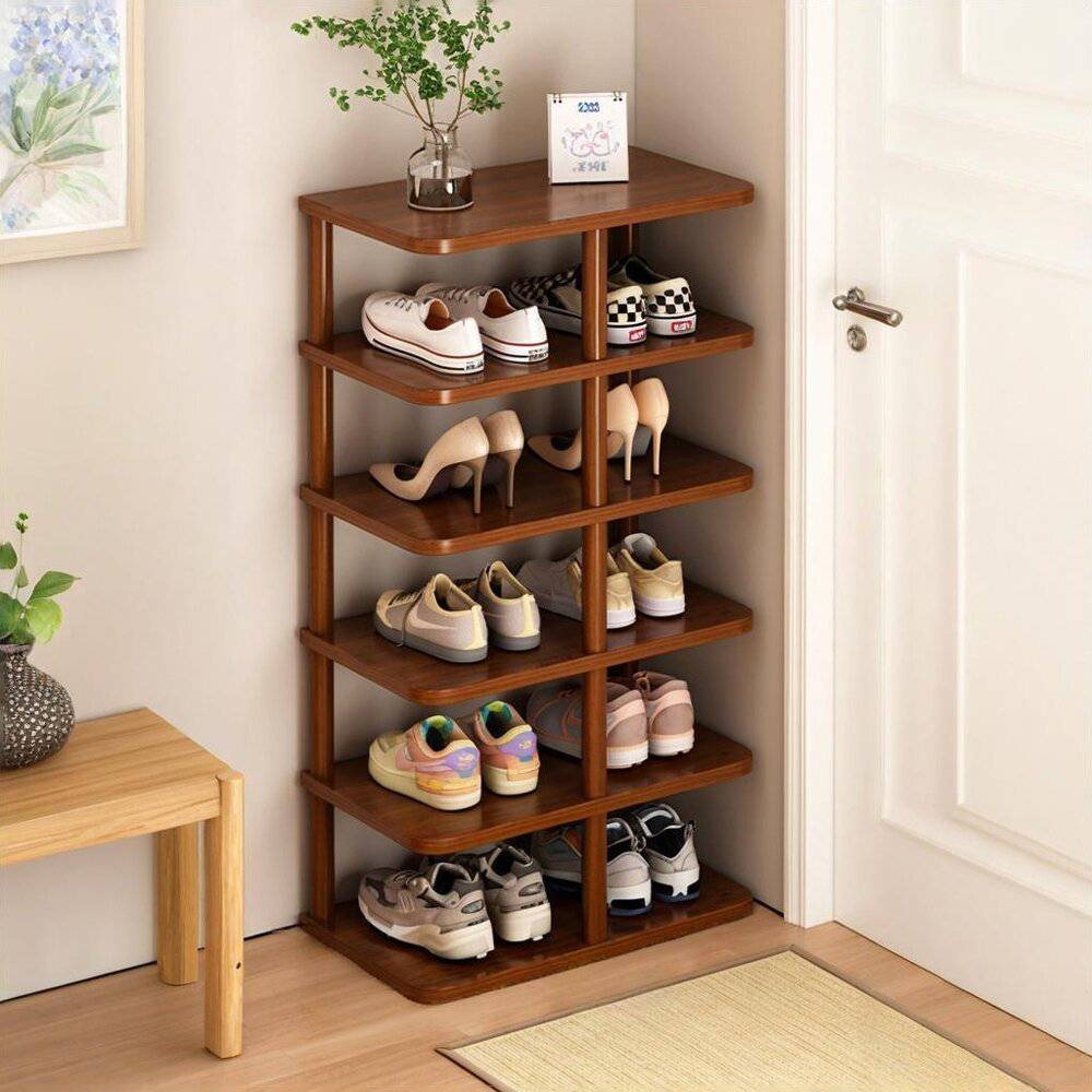 Norden Home Shoe Rack Brown 10 Shoe Rack
