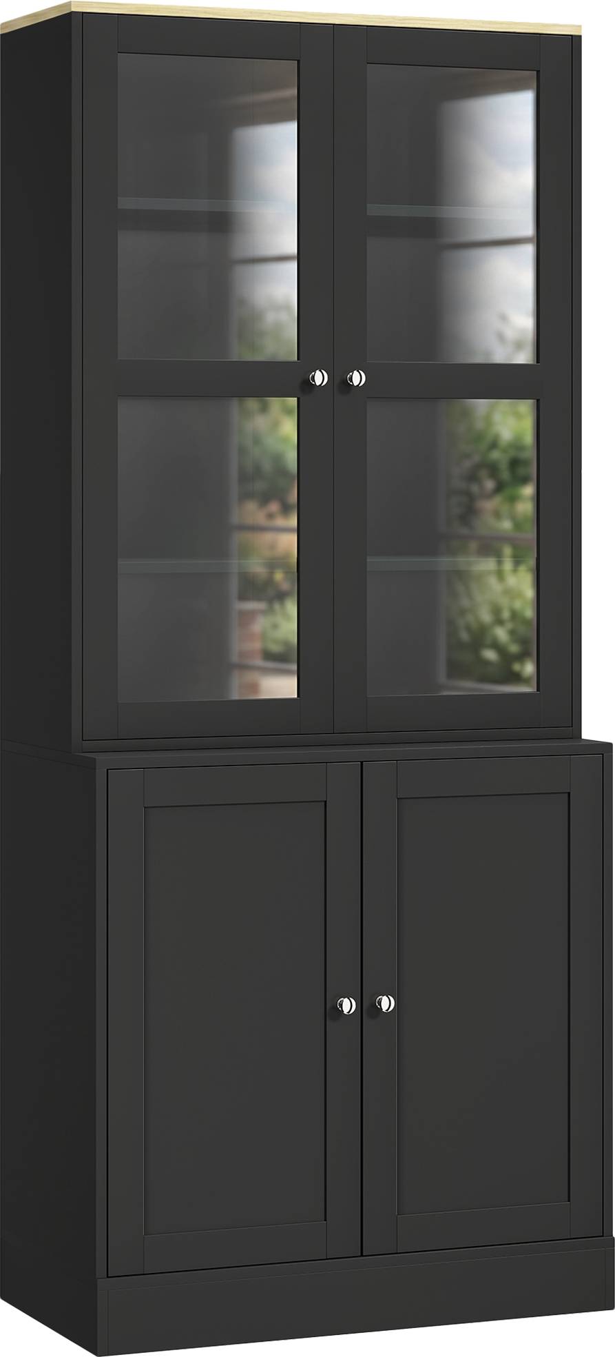 Storage unit Homcom Modern Bookcase Display Storage Unit Vitrinskåp
