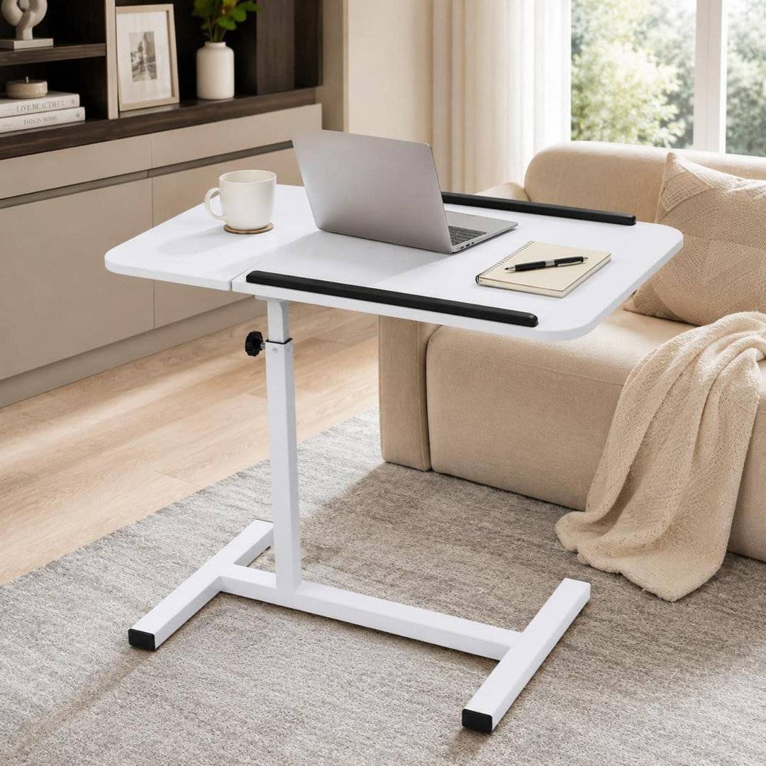 Metal Base Computer Desk White