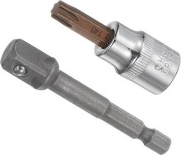 T40 torx bit Torx Bit Socket T40 Bit 3/8 Drive 2 Length Socket Bit