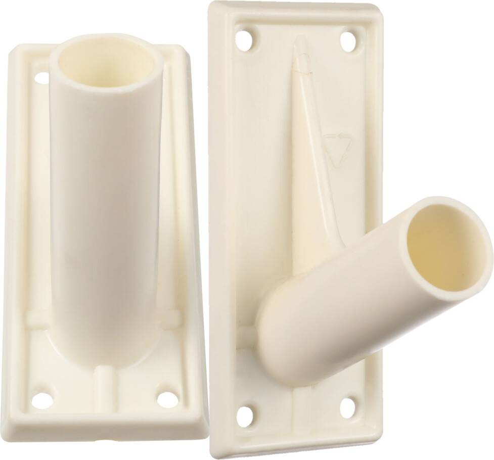 Inoomp Plastic Flag Bracket Beige 2 Pack