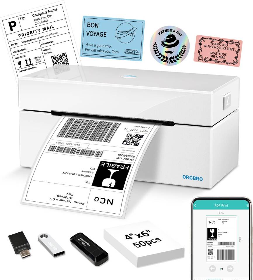 Shipping label printer Shipping Label Printer Z1 Plus 4x6 Bluetooth