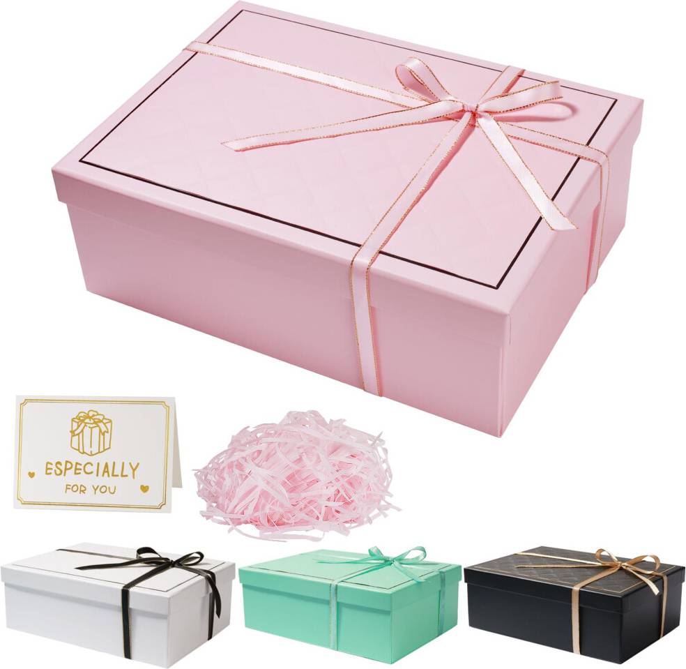 Gift boxes with lids Pink Gift Boxes With Lids Ribbon