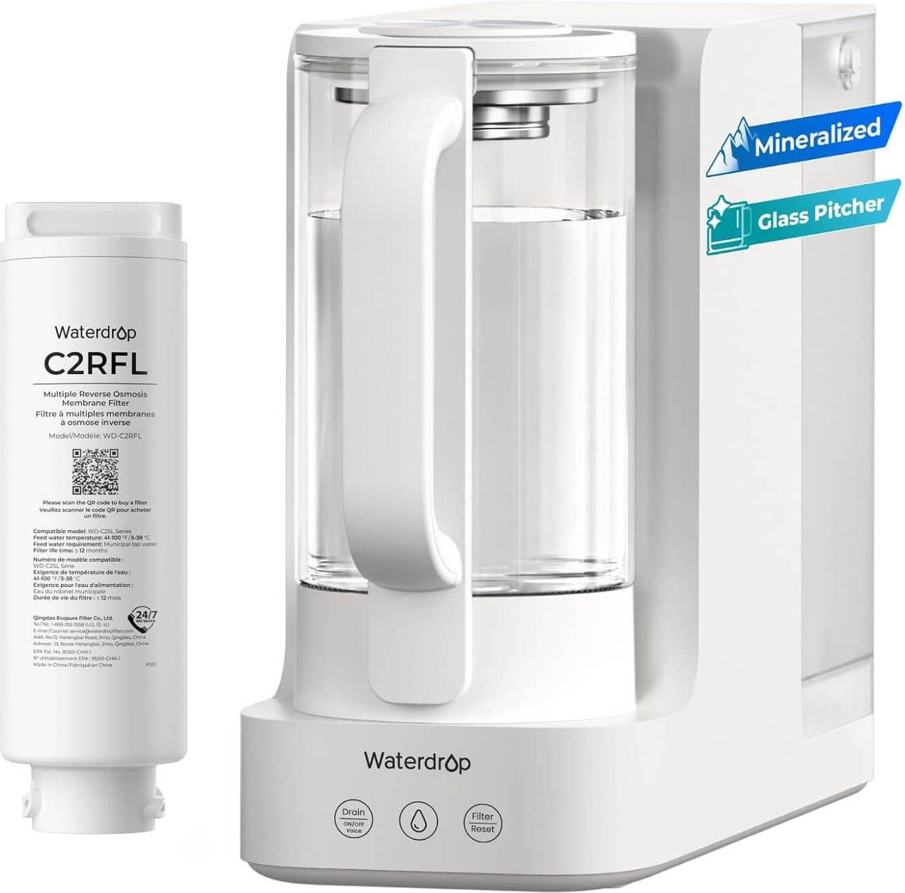 Countertop water filter Waterdrop C2SL Countertop Reverse Osmosis Water Filter