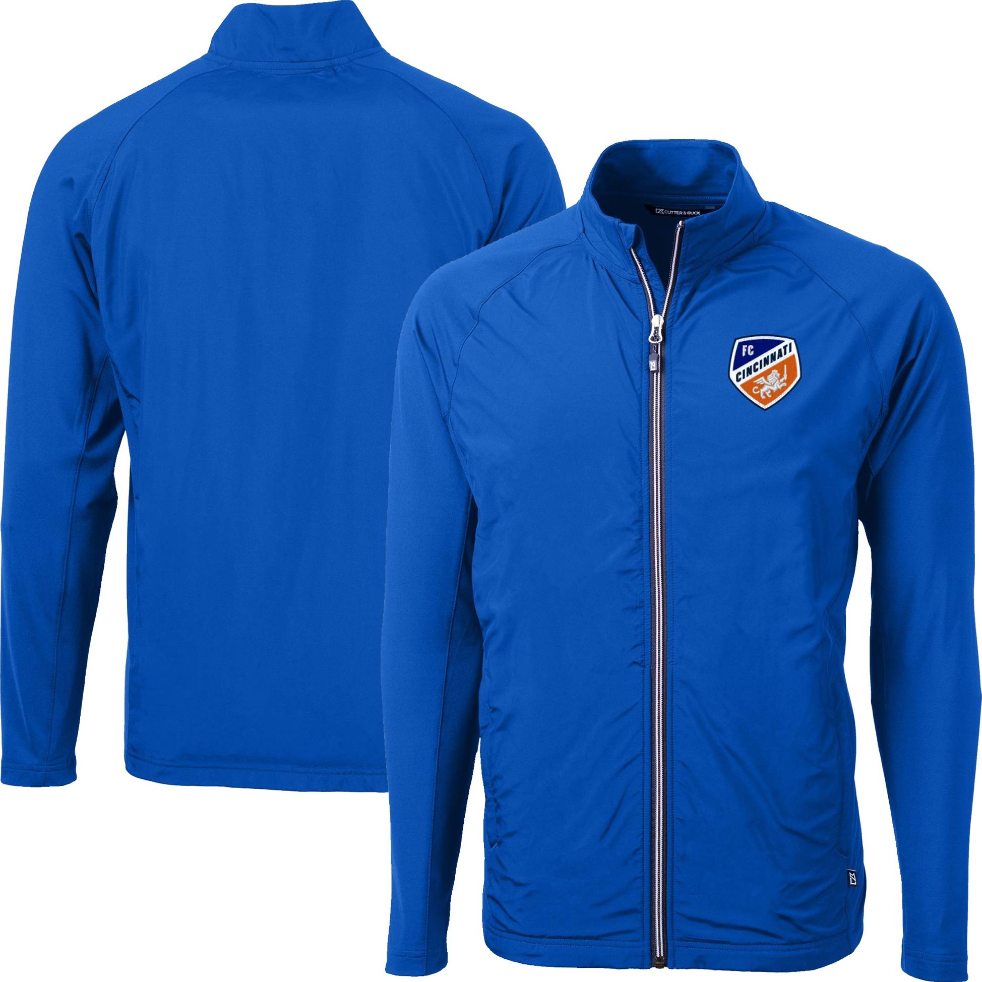 Cutter & Buck Adapt Eco Knit Hybrid Recycled Raglan Jacket Blue