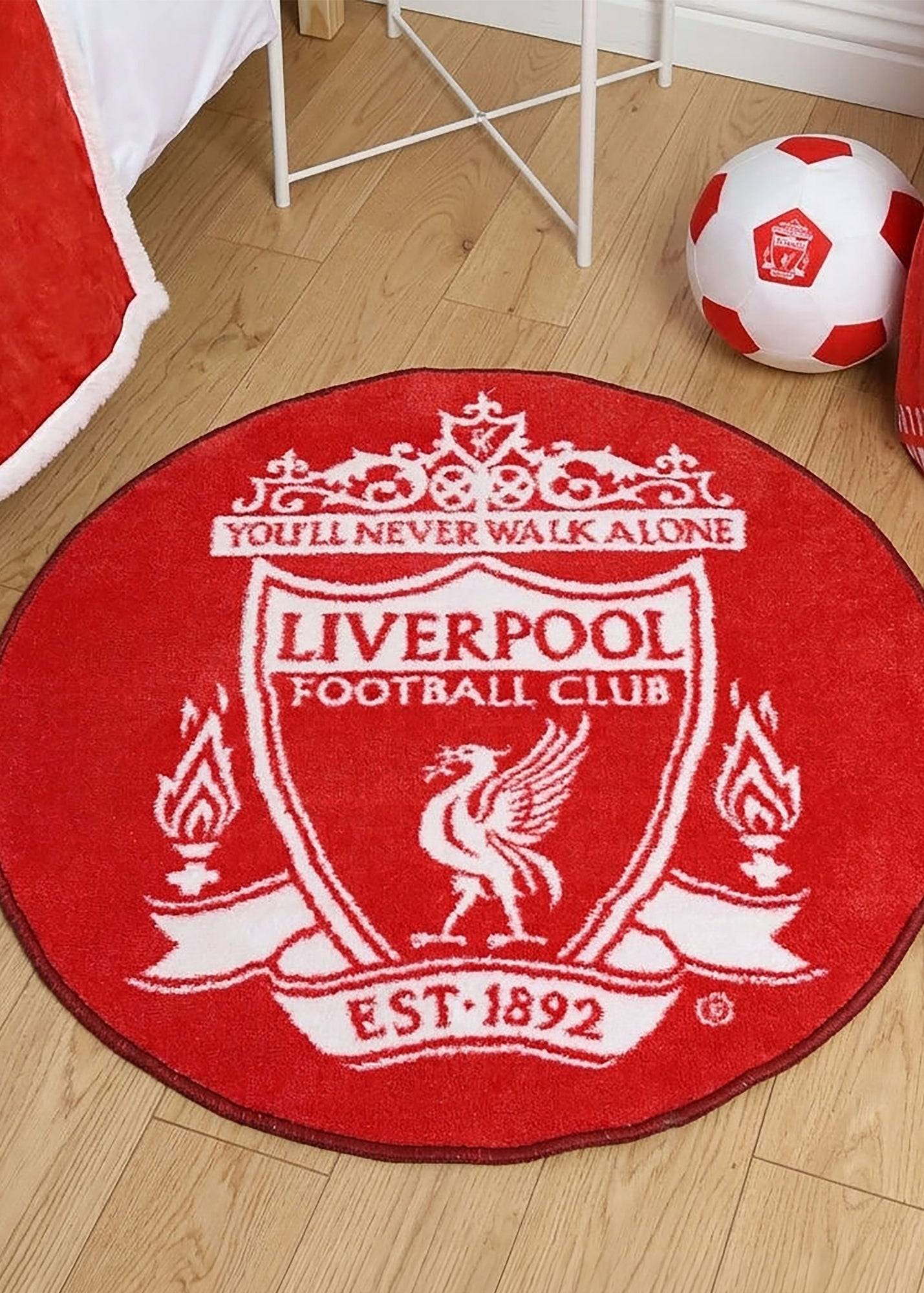 Crest Printed Rug Red