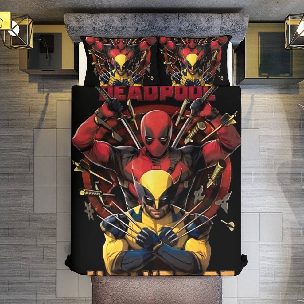 Deadpool Fancy Dress Deadpool Wolverine Comforter Set