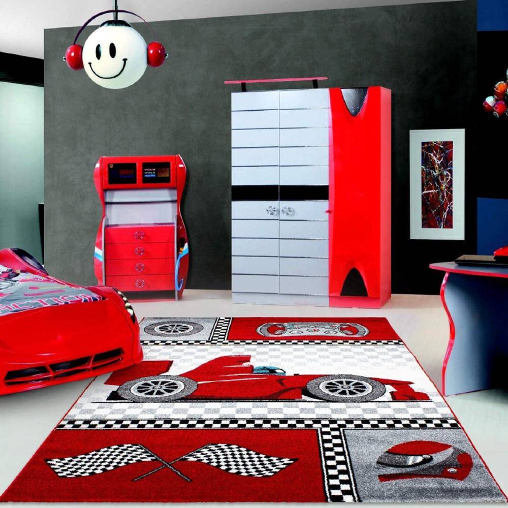 Bravich LTD Racing Car Rug Kids Red