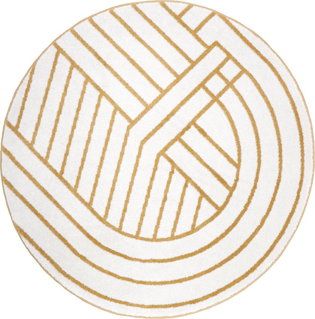 Brayden Studio Round Harun Geometric Area Rug