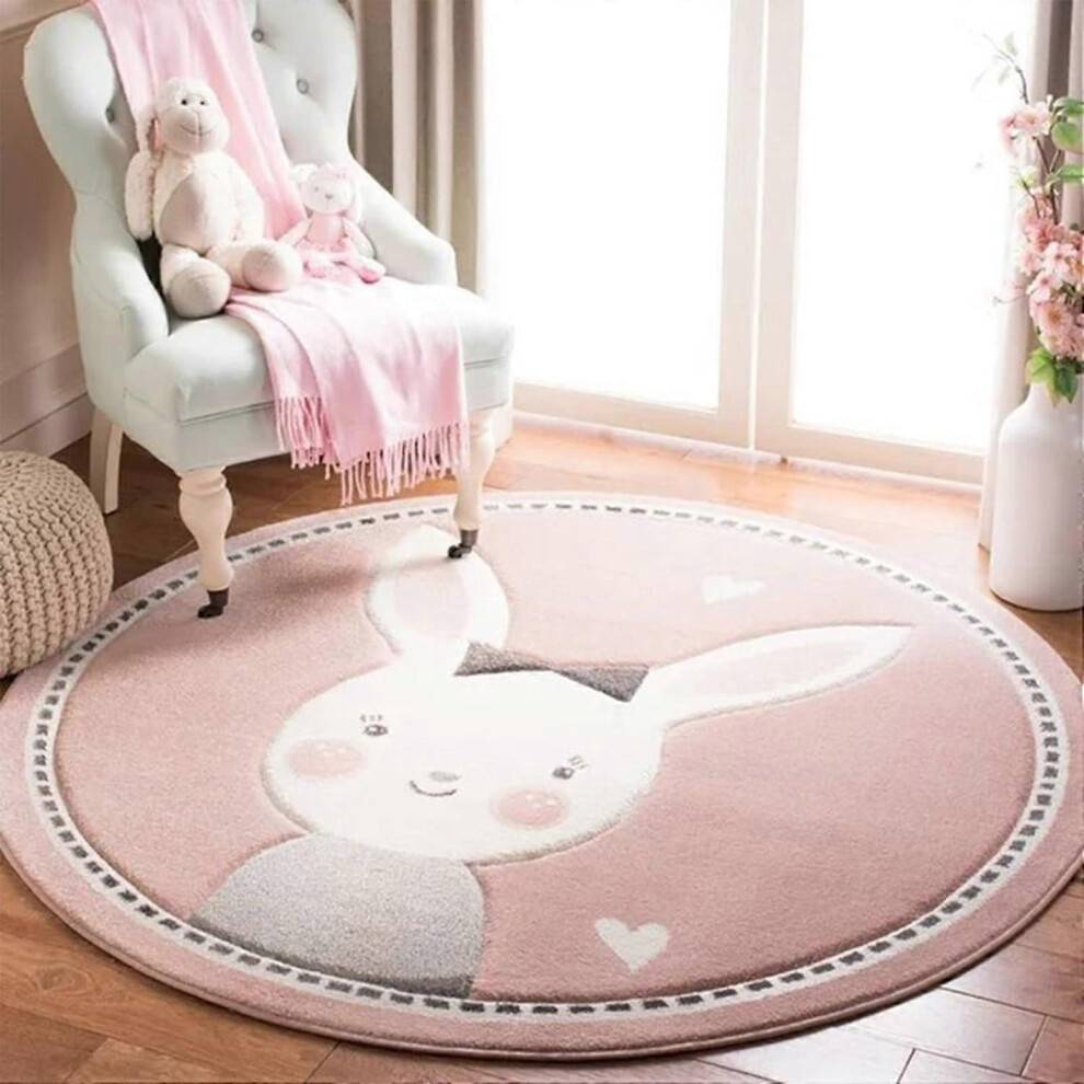 Kikidex Round Rug 3.3ft Super Soft