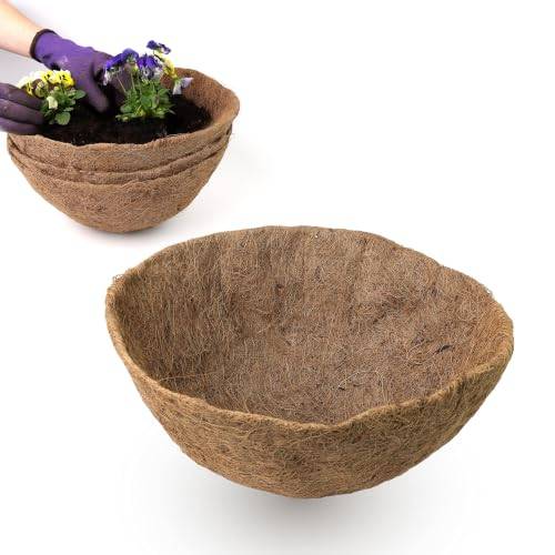 4Pack Natural Coco Fiber Liners 14 Inch