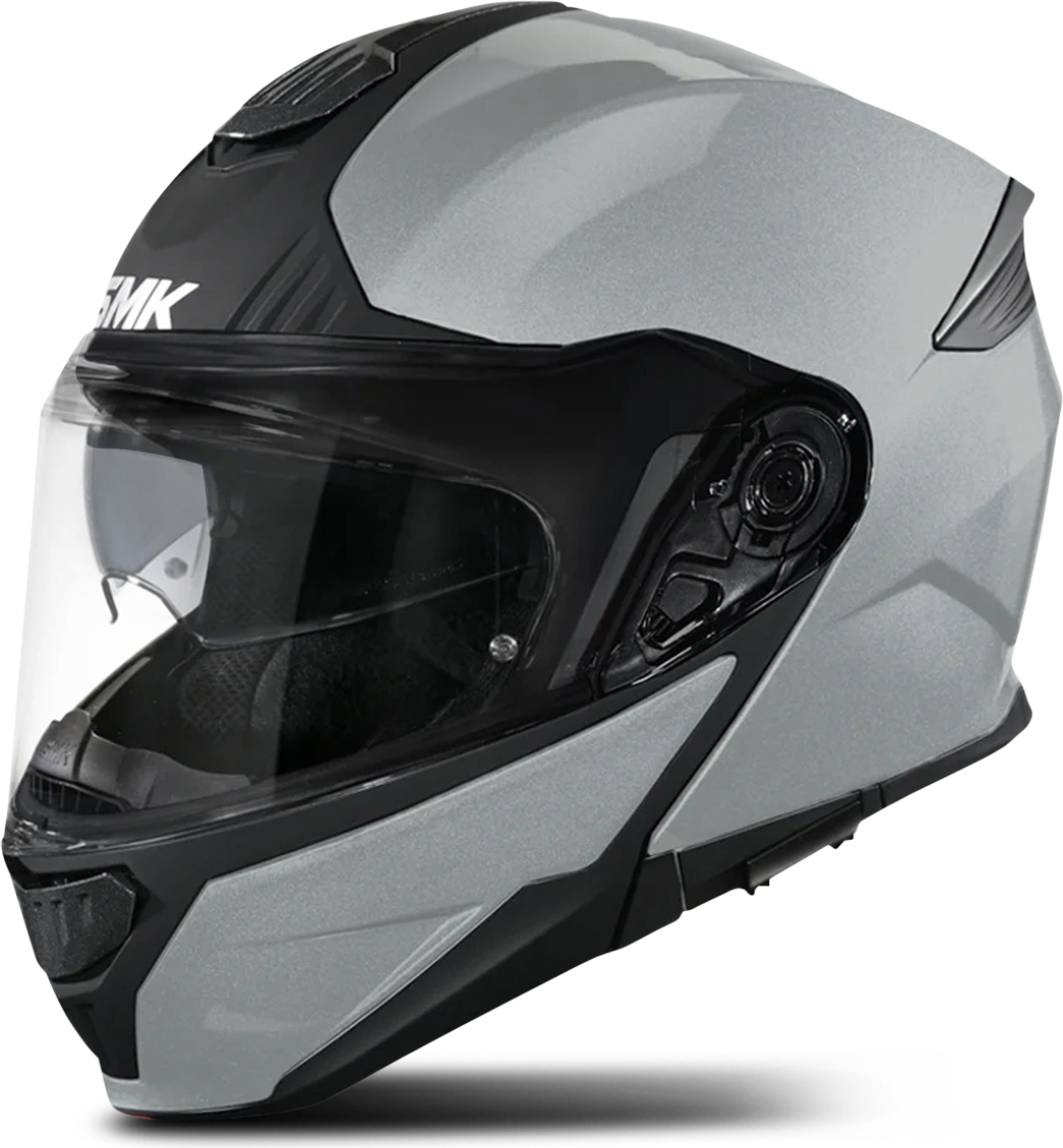 SMK Gullwing Solid Modular Helmet - Light Grey