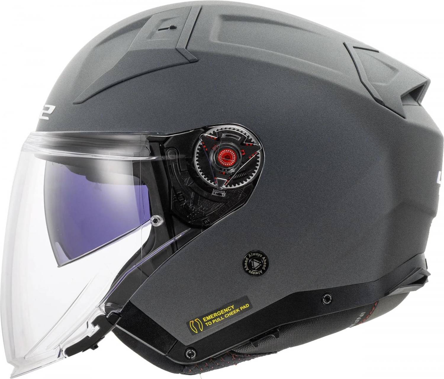 LS2 Infinity II Open Face Helmet Grey