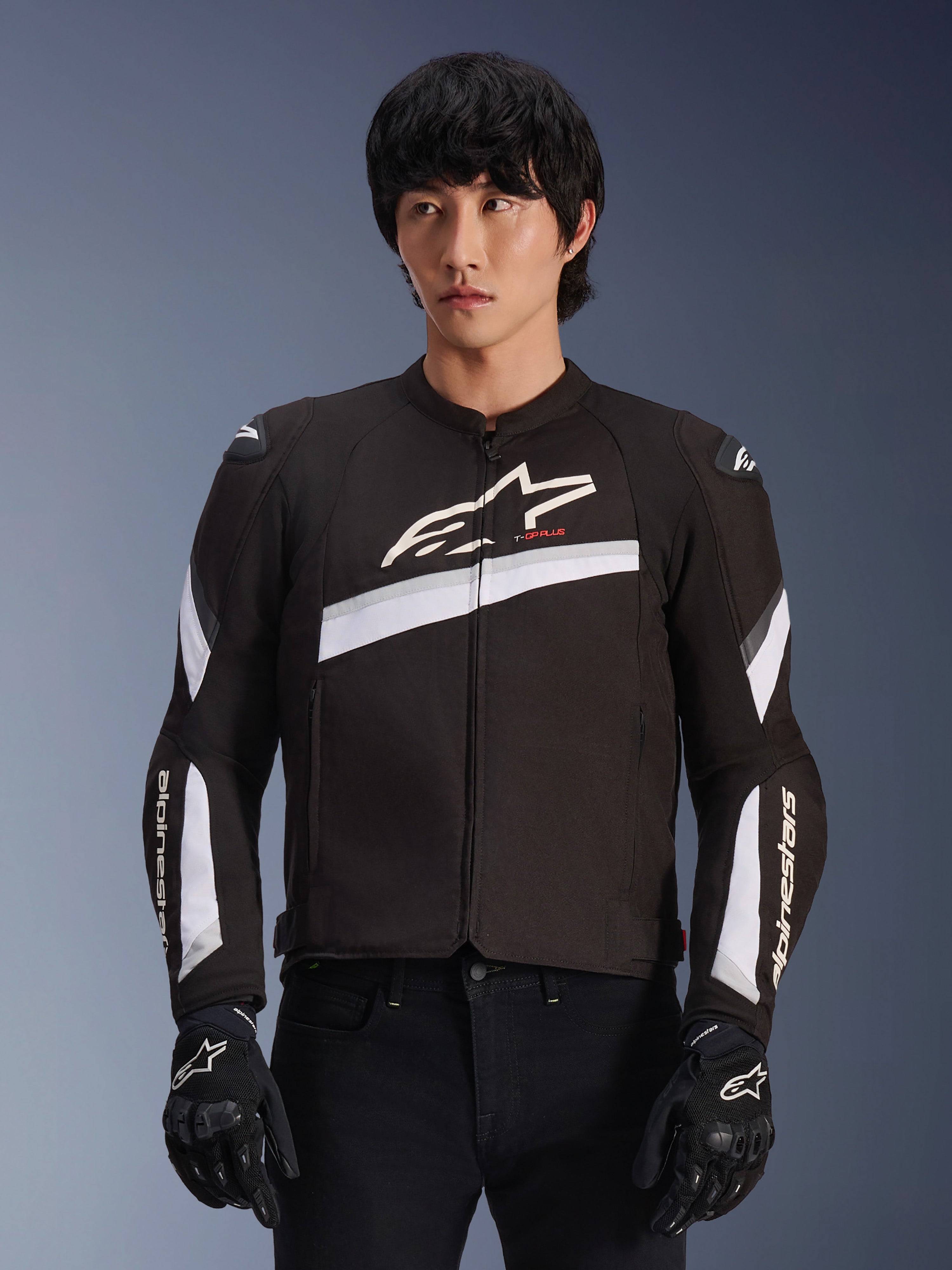 Alpinestars T-GP Plus R V4 Textile Motorcycle Jacket - Black/White Man